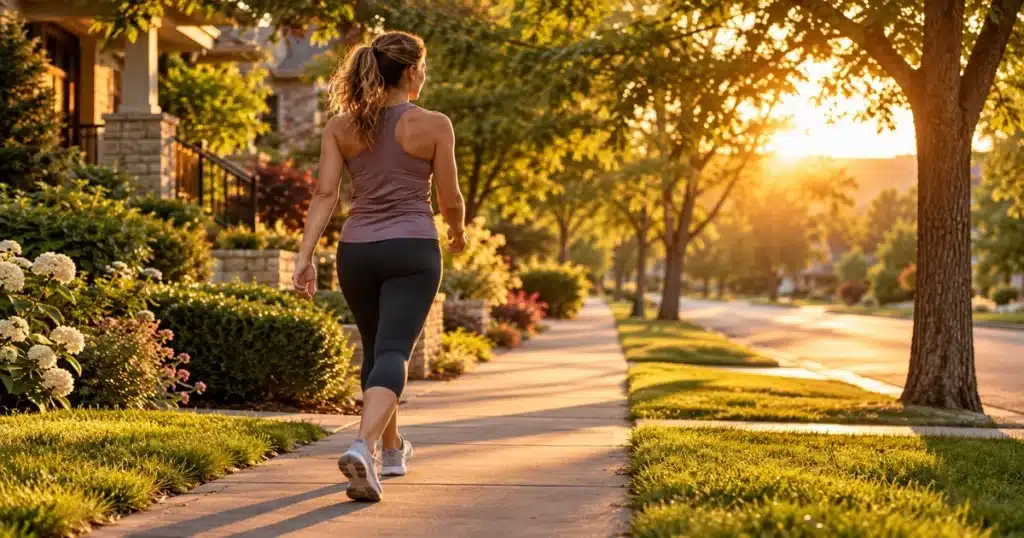 How to Reverse Insulin Resistance: An Evidence-Based Guide (2026) Person taking a brisk walk after dinner, an evidence-based way to reverse insulin resistance